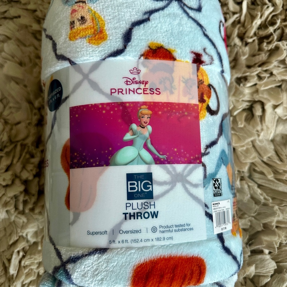 Disney Princess Cinderella Autumn Harvest Plush Throw